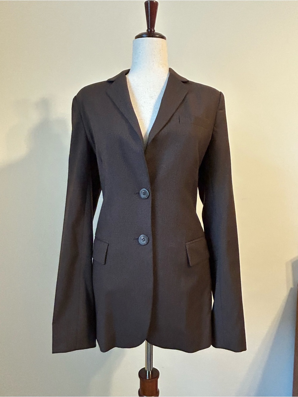 NWT Long Elegant Legs Women's Dark Brown Single-Breasted Blazer Size 6 Tall